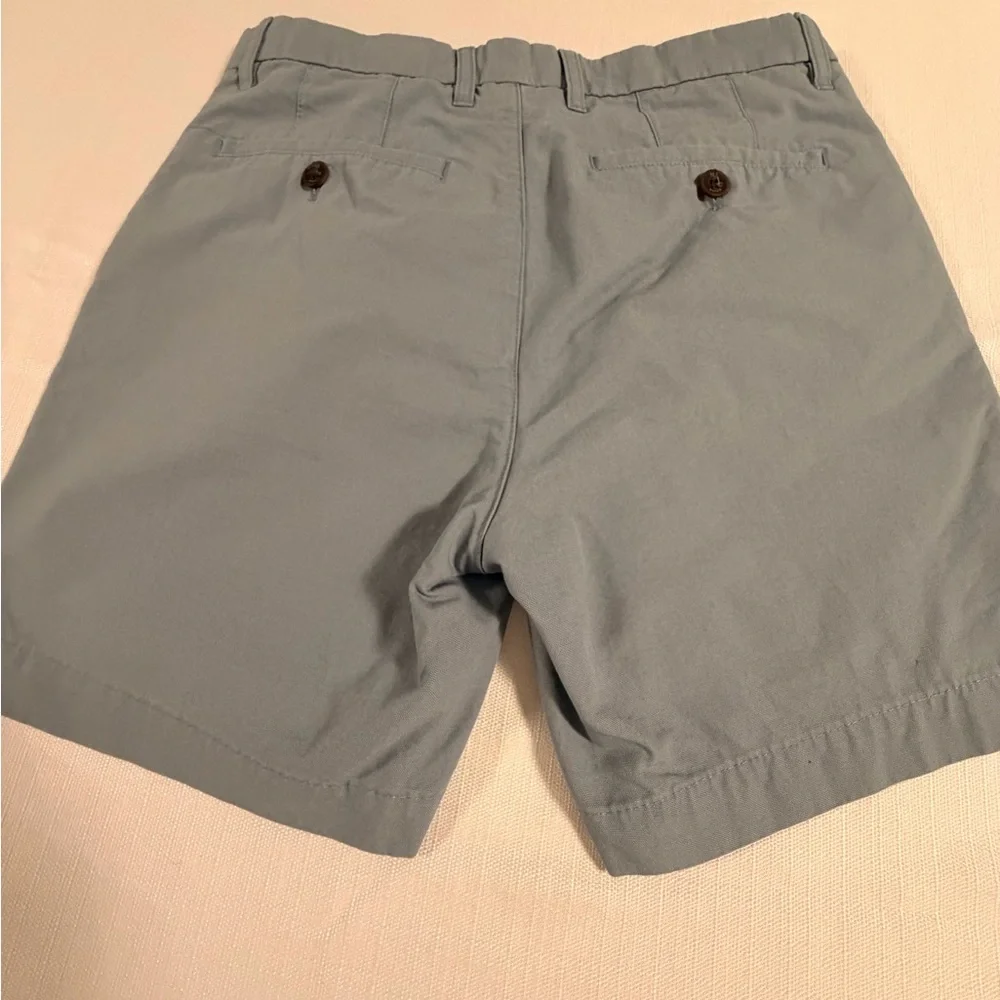 Ted Baker Light Blue Flat Front Cotton Shorts